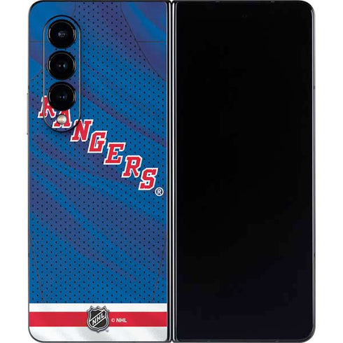 NHL New York Rangers Home Jersey Galaxy Z Fold4 5G Skin
